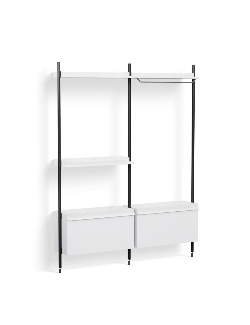 Billede af HAY Pier System 1072 2 Columns 162x209 cm - PS White Steel/Black Anodised Profiles