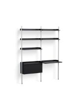Billede af HAY Pier System 12 2 Columns 162x209 cm - PS Black Steel/Clear Anodised Profiles