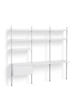 Billede af HAY Pier System 13 3 Columns 242x209 cm - PS White Steel/Clear Anodised Profiles