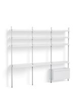 Billede af HAY Pier System 23 3 Columns 242x209 cm - PS White Steel/Clear Anodised Profiles
