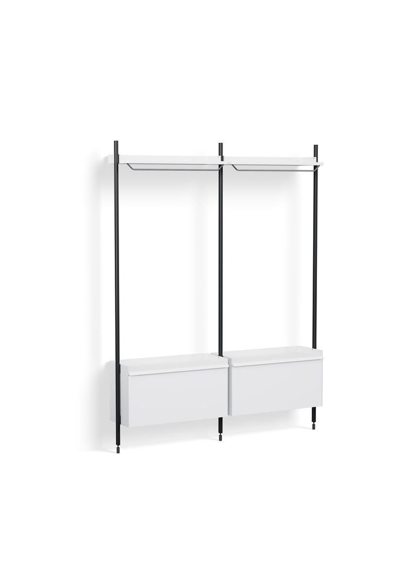 Billede af HAY Pier System 1002 2 Columns 162x209 cm - PS White Steel/Black Anodised Profiles