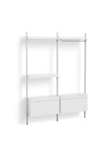 Billede af HAY Pier System 1072 2 Columns 162x209 cm - PS White Steel/Black Anodised Profiles