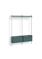 Billede af HAY Pier System 1002 2 Columns 162x209 cm - PS Blue Steel/Clear Anodised Profiles