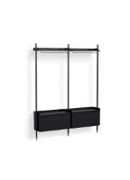 Billede af HAY Pier System 1002 2 Columns 162x209 cm - PS Black Steel/Black Anodised Profiles