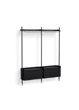 Billede af HAY Pier System 1002 2 Columns 162x209 cm - PS Black Steel/Black Anodised Profiles