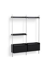 Billede af HAY Pier System 1072 2 Columns 162x209 cm - PS Black Steel/Clear Anodised Profiles