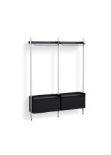 Billede af HAY Pier System 1002 2 Columns 162x209 cm - PS Black Steel/Clear Anodised Profiles