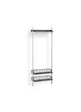 Billede af HAY Pier System 1011 1 Column 82x209 cm - PS Black Steel/Clear Anodised Profiles/Anthracite Wire Shelf