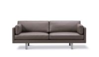 Billede af Erik Jørgensen EJ220 2062 2 Pers. Sofa 100 L: 212 cm - Brun Omni Læder/Krom