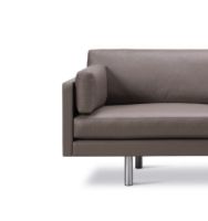Billede af Erik Jørgensen EJ220 2062 2 Pers. Sofa 100 L: 212 cm - Brun Omni Læder/Krom