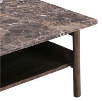 Billede af Wendelbo Collect Coffee Table Medium 95x95x35 cm - Brown Oak/Brown Emperador Marble