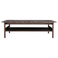 Billede af Wendelbo Collect Coffee Table Large 120x120x35 cm - Brown Oak/Brown Emperador Marble