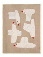 Billede af Ferm Living Bird Quilted Blanket 80 x 110 cm - Sand 