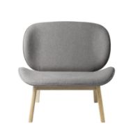 Billede af FDB Møbler L32 Suru Loungestol H: 82 cm - Eg/Grå 