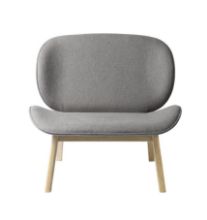 Billede af FDB Møbler L32 Suru Loungestol H: 82 cm - Eg/Grå 