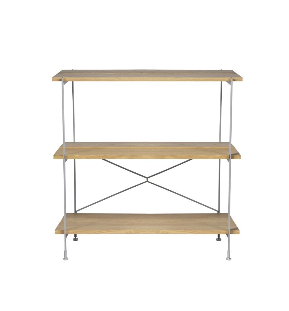 Billede af FDB Møbler A91 Nordhavn Reol H: 81,6 x 85 cm - Eg/Silk Grey