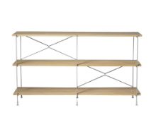 Billede af FDB Møbler A91 Nordhavn Reol H: 81,6 x 160,5 cm - Eg/Silk Grey 