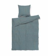 Billede af Juna Bæk&Bølge Sengetøj inkl. Pudebetræk 140x220 cm - Blå/Okker 