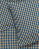 Billede af Juna Bæk&Bølge Sengetøj inkl. Pudebetræk 140x220 cm - Blå/Okker 