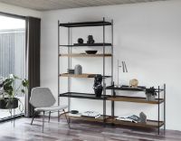 Billede af Woud Tray Shelf High 201x100 cm - Walnut/Black