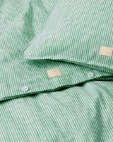 Billede af Juna Monochrome Lines Sengetøj inkl. Pudebetræk 200x220 cm - Grøn/Hvid 