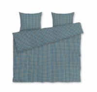 Billede af Juna Bæk&Bølge Sengetøj inkl. Pudebetræk 200x220 cm - Blå/Okker 