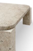 Billede af New Works Atlas Coffee Table 60 x 60 cm - Unfilled Travertine 