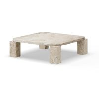 Billede af New Works Atlas Coffee Table 82 x 82 cm - Unfilled Travertine  