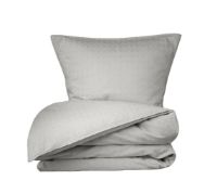 Billede af FDB Møbler R34 Tulipan Sengesæt m. knapper 140x220 cm - Lysegrå OUTLET