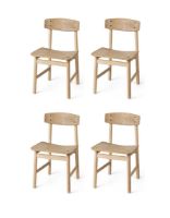 Billede af Mater Conscious Chair BM3162 SH: 46 cm - Soaped Oak/Coffee Light SÆT AF 4 KAMPAGNETILBUD