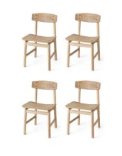 Billede af Mater Conscious Chair BM3162 SH: 46 cm - Soaped Oak/Coffee Light SÆT AF 4 KAMPAGNETILBUD