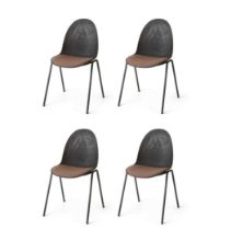 Billede af Mater Eternity Sidechair W Upholstery Seat SH: 46 cm - Re-Wool Rust 378 SÆT AF 4 KAMPAGNETILBUD