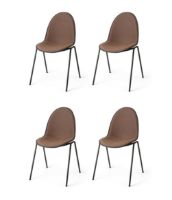 Billede af Mater Eternity Sidechair W Full Front Upholstery SH: 46 cm - Re-Wool Rust 378 SÆT AF 4 KAMPAGNETILBUD