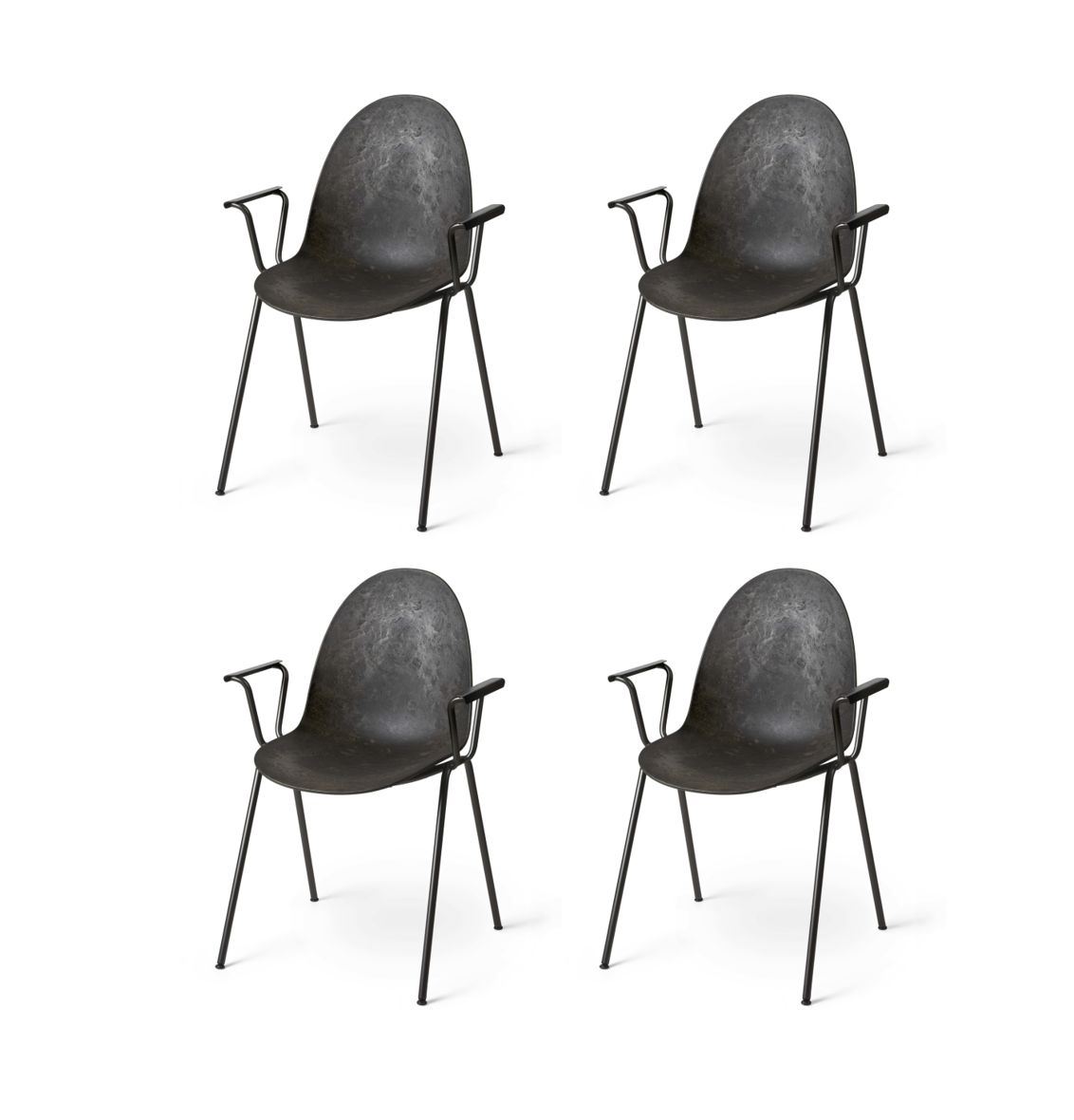 Billede af Mater Eternity Armchair SH: 46 cm - Coffee Waste Black SÆT AF 4 KAMPAGNETILBUD
