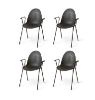 Billede af Mater Eternity Armchair SH: 46 cm - Coffee Waste Black SÆT AF 4 KAMPAGNETILBUD
