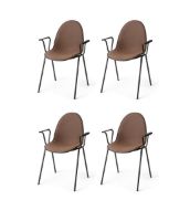 Billede af Mater Eternity Armchair Upholstery Seat SH: 46 cm - Re-Wool Rust 378 SÆT AF 4 KAMPAGNETILBUD