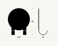 Billede af FROST NOVA2 Bruseskraber krog Ø: 5 cm - Poleret Guld