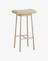Billede af Nordal ZALA Barstol m. Imiteret Lammeskind SH: 72 cm - Beige OUTLET