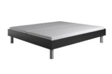 Billede af Kaagaard 380 Sengeramme 180x210 cm - Sortmalet Bøg/Metalben