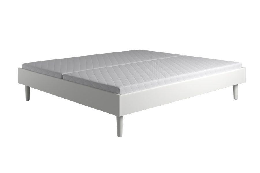 Billede af Kaagaard 380 Sengeramme 180x210 cm - Hvidmalet/Træben