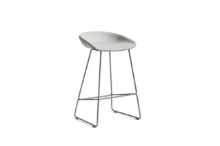 Billede af HAY AAS 39 About A Stool Full Upholstery SH: 65 cm - Stainless Steel/Divina Melange 120