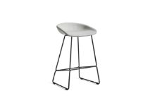 Billede af HAY AAS 39 About A Stool Full Upholstery SH: 65 cm - Black Powder Coated Steel/Divina Melange 120