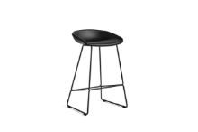 Billede af HAY AAS 39 About A Stool Full Upholstery SH: 65 cm - Black Powder Coated Steel/Sierra SI1001