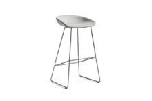 Billede af HAY AAS 39 About A Stool Full Upholstery SH: 75 cm - Stainless Steel/Divina Melange 120