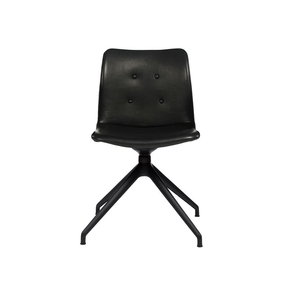 Billede af Bent Hansen Primum Dynamic Chair   - Black Powder Coated Steel/Zenso 3 Black Leather 207 