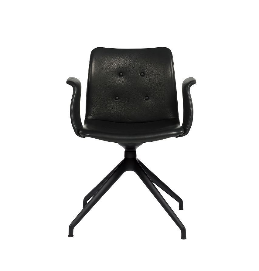 Billede af Bent Hansen Primum Dynamic Armchair  - Black Powder Coated Steel/Zenso 3 Black Leather 207