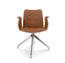 Billede af Bent Hansen Primum Dynamic Armchair   - Polished Aluminium/Zenso 3 Cognac Leather 223