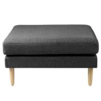 Billede af FDB Møbler L42 Firhøj Puf 90X90 cm - Mørkegrå