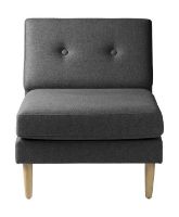 Billede af FDB Møbler L42 Firhøj Midter Sofamodul B: 70 cm - Mørkegrå