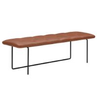 Billede af Wendelbo Tip Toe Bench Large L: 155 cm - Black Powder Coated Steel/Parma Col. Cognac